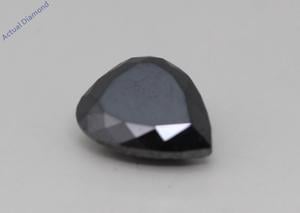 Pear Cut Loose Diamond (3.71 Ct,Black(Irradiated) Color,Clarity)