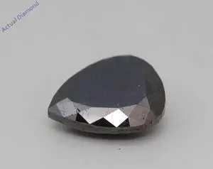 Pear Cut Loose Diamond (3.57 Ct,Black(Irradiated) Color,Clarity)