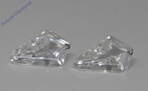 A Pair of Kite Cut Natural Mined Loose Diamonds (1.24 Ct,I Color,VS2 Clarity)