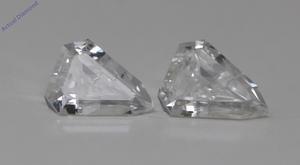 A Pair of Shield-Step Cut Natural Mined Loose Diamonds (0.82 Ct,H Color,VVS1 Clarity)