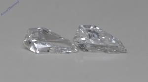 A Pair of Spade Cut Natural Mined Loose Diamonds (0.42 Ct,G Color,SI2 Clarity)