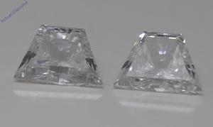 A Pair of Trapezoid Cut Natural Mined Loose Diamonds (1.39 Ct,G Color,SI3 Clarity)