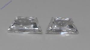 A Pair of Trapezoid Cut Natural Mined Loose Diamonds (0.55 Ct,G Color,VS1 Clarity)