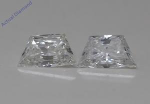 A Pair of Trapezoid Cut Natural Mined Loose Diamonds (0.66 Ct,G Color,VS1 Clarity)