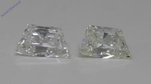 A Pair of Trapezoid Cut Natural Mined Loose Diamonds (0.59 Ct,I Color,SI1 Clarity)