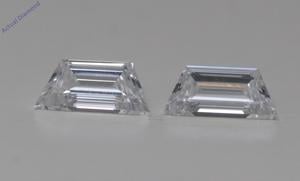 A Pair of Trapezoid Step Cut Natural Mined Loose Diamonds (0.52 Ct,D Color,VVS1 Clarity) GIA Certified