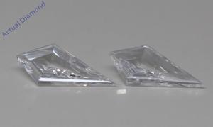 A Pair of Kite Cut Natural Mined Loose Diamonds (0.64 Ct,E Color,VS1 Clarity) GIA Certified