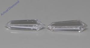 A Pair of Kite Cut Natural Mined Loose Diamonds (0.48 Ct,E Color,VS1 Clarity)