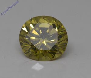 Round Natural Mined Loose Diamond (0.73 Ct Fancy Vivid Brownish Yellow(Irradiated) VVS1 Clarity) IGL