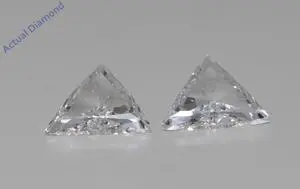 A Pair of Triangle Cut Natural Mined Loose Diamonds (1.86 Ct,G Color,VS2-SI1 Clarity)