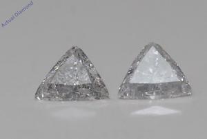 A Pair of Triangle Cut Natural Mined Loose Diamonds (1.17 Ct,H Color,SI3-I1 Clarity)