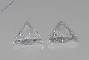 A Pair of Triangle Cut Natural Mined Loose Diamonds (0.92 Ct,H Color,SI1 Clarity)