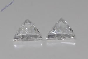 A Pair of Triangle Cut Natural Mined Loose Diamonds (0.92 Ct,I Color,VS2-SI1 Clarity)