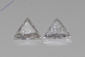 A Pair of Triangle Cut Natural Mined Loose Diamonds (0.82 Ct,H Color,VS2-SI1 Clarity)