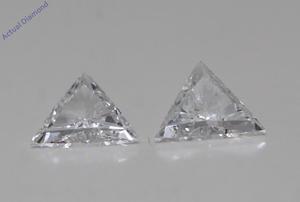 A Pair of Triangle Cut Natural Mined Loose Diamonds (0.81 Ct,F Color,VS2-SI2 Clarity)