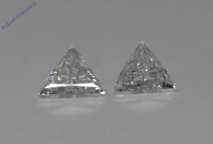 A Pair of Triangle Cut Natural Mined Loose Diamonds (0.56 Ct,H Color,SI1-SI2 Clarity)