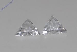 A Pair of Triangle Cut Natural Mined Loose Diamonds (0.5 Ct,E Color,VS1 Clarity)