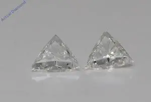 A Pair of Triangle Cut Natural Mined Loose Diamonds (0.7 Ct,I Color,VS1-VS2 Clarity)