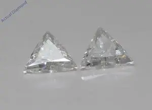 A Pair of Triangle Cut Natural Mined Loose Diamonds (0.77 Ct,I Color,VS2-SI1 Clarity)