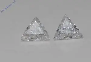 A Pair of Triangle Cut Natural Mined Loose Diamonds (0.78 Ct,G Color,SI1 Clarity)