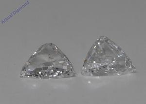 A Pair of Trilliant Cut Natural Mined Loose Diamonds (0.67 Ct,H Color,SI2-I1 Clarity)