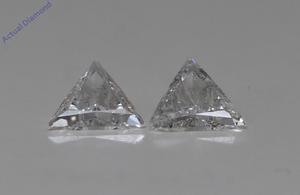 A Pair of Triangle Cut Natural Mined Loose Diamonds (0.51 Ct,H Color,VS2-SI1 Clarity)