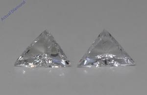 A Pair of Triangle Cut Natural Mined Loose Diamonds (0.68 Ct,F Color,VS2-SI1 Clarity)