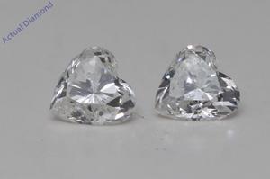 A Pair of Heart Cut Natural Mined Loose Diamonds (0.73 Ct,H Color,VS2-SI1 Clarity)