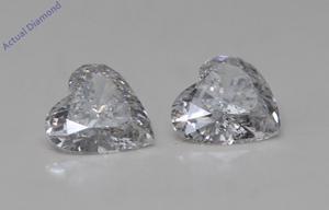 A Pair of Heart Cut Natural Mined Loose Diamonds (0.83 Ct,G Color,SI2-SI3 Clarity)