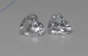 A Pair of Heart Cut Natural Mined Loose Diamonds (0.8 Ct,G Color,SI2 Clarity)