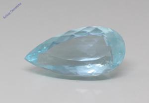 Pear Cut Natural Mined Loose Aquamarine (9.57 Ct,Light Blue(Heat-Treated) Color,VS Clarity)