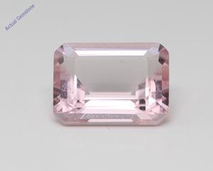 Emerald Cut Natural Mined Loose Morganite (5.63 Ct,Pink(Irradiated) Color,VS Clarity)