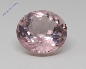 Round Cut Natural Mined Loose Morganite (5.67 Ct,Light Pink(Irradiated) Color,VS Clarity)