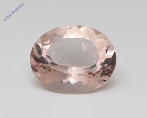 Oval Cut Natural Mined Loose Morganite (6.75 Ct,Peach(Irradiated) Color,VS Clarity)