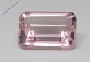 Emerald Cut Natural Mined Loose Morganite (7.22 Ct,Pink(Irradiated) Color,VS Clarity)