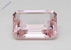 Emerald Cut Natural Mined Loose Morganite (8.69 Ct,Pink(Irradiated) Color,VS Clarity)