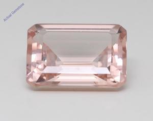 Emerald Cut Natural Mined Loose Morganite (10.34 Ct,Pink(Irradiated) Color,VS Clarity)