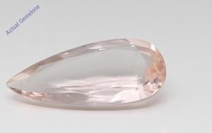 Pear Cut Natural Mined Loose Morganite (36.21 Ct,Peach(Irradiated) Color,VS Clarity)