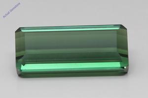 Emerald Cut Natural Mined Loose Tourmaline (14.05 Ct,Green(Heat-Treated) Color,VS Clarity)