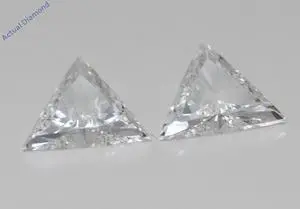 A Pair of Triangle Cut Natural Mined Loose Diamonds (1.25 Ct,G Color,SI1 Clarity)
