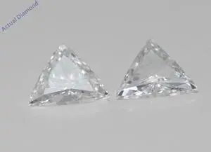 A Pair of Triangle Cut Natural Mined Loose Diamonds (0.84 Ct,G Color,VS2-SI1 Clarity)