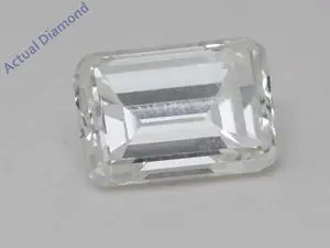 Emerald Natural Mined Diamond Solitaire Pendant Necklace 14K Rose Gold (0.93 Ct,F Color,VVS1 Clarity) IGL