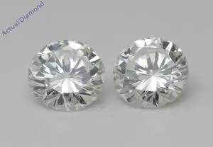 A Pair of Round Cut Natural Mined Loose Diamonds (1.04 Ct,G Color,VS1-VVS2 Clarity) IGL Certified
