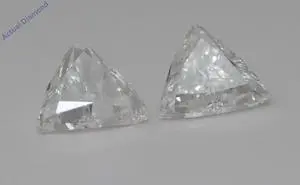 A Pair of Triangle Cut Natural Mined Loose Diamonds (1.8 Ct,G Color,SI1 Clarity)