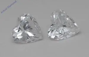 A Pair of Heart Cut Natural Mined Loose Diamonds (1.43 Ct,D-e Color,SI1-SI2 Clarity)