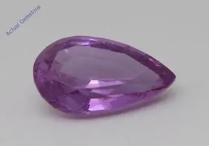 Pear Cut Natural Mined Loose Sapphire (1.85 Ct,Purplish Pink(Heat-Treated) Color,VS2 Clarity) GIA Certified