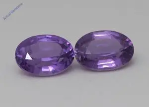 A Pair of Oval Cut Natural Mined Loose Sapphires (2.2 Ct,Pink(Possibly Heated) Color,VS2 Clarity)