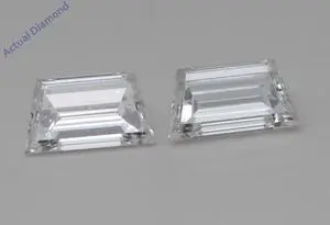 A Pair of Trapezoid Cut Natural Mined Loose Diamonds (0.74 Ct,G-h Color,VS Clarity)