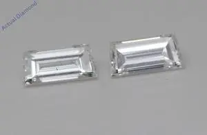 A Pair of Trapezoid Cut Natural Mined Loose Diamonds (0.69 Ct,H-i Color,VS Clarity)