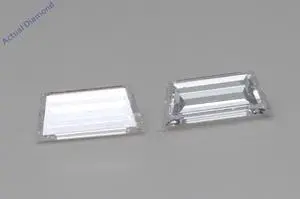 A Pair of Trapezoid Cut Natural Mined Loose Diamonds (0.62 Ct,F Color,VS1-SI2 Clarity)